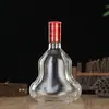 Garrafa de Vidro Transparente Espessada para Bebidas Alcoólicas Atacado Pacote 0,5kg 500ml Garrafa Selada para Bebidas Alcoólicas Caseiras Garrafa de Vinho com Bolhas