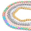 Fabricante de material para accesorios de joyería semiacabados, perlas sueltas redondas, piedra de la vesícula, agujero vertical, amor multicolor plano, hecho a mano, DIY