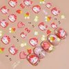 Redanco5D Relieve Popular Dibujos Animados Pegatina para Uñas Cabeza de Fresa Gato Estéreo Pegatina para Uñas Dr1508
