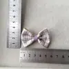 Lindos accesorios de lazo a cuadros con textura en forma de corazón para calcetines, bolsos, muñecos de mascotas, materiales decorativos, decoraciones DIY para zapatos y teléfonos móviles