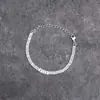 Estilo Europeu e Americano Totalmente Cravejado com Diamantes Moda Hip-Hop Joias Femininas Atacado Conjunto de Colares Retangulares de Linha Única Atacado