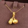 Collar Ruyi Auspicioso de Oro Sha Antiguo Colgante Fructuoso de Caqui y Maní Accesorios de Bricolaje