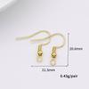 Accesorios de Joyería DIY Aretes Oro KC Blanco K Color Latón con Cuentas Gancho de Resorte para Oreja Gancho de Pez Gancho de Signo de Interrogación