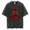 [Lavado Transfronterizo] Camiseta Retro de Algodón Lavada de Superhéroe Marvel Spider-Man Vengadores Hip-Hop Street para Hombres y Mujeres