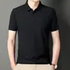 Transmisión en Vivo Transfronteriza Camisa Polo de Manga Corta para Waffles para Hombre Verano Nuevo Estilo Logo Básico Cuello Polo Camiseta Estampada