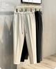 Calça Cropped Masculina Calça Sticklish Casual Versátil Slim-fit Tendência Calça Masculina Vertical Moda Masculina Tendência Luxo Leve Calça Masculina
