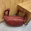 Bolsa Croissant Retrô de Nicho Personalizada de Fábrica, Bolsa de Ombro Fashion, Bolsa Transversal, Bolsa de Braço em Couro Genuíno, Bolsa Bolinho Estilo Preguiçoso