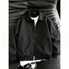Chaqueta cárdigan con cremallera para hombre, estilo minimalista americano, casual, para ir al trabajo, alta costura, solapa, color liso, nueva para primavera y otoño