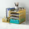 Prateleira de Arquivo de Grade de Ferro Multicamada para Mesa Organizador em Camadas para Documentos A4 Cesta Organizadora de Pastas de Arquivo para Escritório