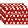 Mantel Individual del Día de San Valentín, Servilleta de Mesa Aislante al Calor, Mantel Rectangular Impermeable para el Hogar, Mantel Anti-quemaduras, Mantel Aislante al Calor, Transfronterizo