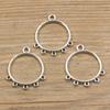 68 Accesorios de conexión de joyería de aleación DIY plata antigua conector poroso amuleto retro antiguo colgante hecho a mano