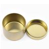Tarro redondo de hojalata dorado y plateado negro para aromaterapia, vela, regalo, caja de metal, té, dulces, embalaje de alimentos, tarro de aluminio