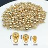 Pingente de Contas de Silicone Banhado a Ouro Branco 18K de Ouro Real Cor Prata Espessa Preservadora de Cor Acessórios de Joalheria DIY