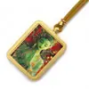 Tangka de Acero de Titanio Dorado Pintado a Mano Parcial, Tara Verde, Tara Blanca, Buda de la Medicina Tangka, Amuleto de Buda Portátil, Productos Culturales y Creativos de Templos