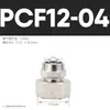 Conector de Giro Rápido Pcf Cobre Acero Inoxidable Rápido Rosca Interna Recto Paso Directo Tubería Neumática 6-01/8-02/10-03/12-04