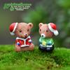 Micropaisaje de musgo creativo verde Papá Noel dibujos animados linda serie navideña muñeca adornos al por mayor