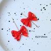 Colgante de corazón de melocotón con lazo acrílico transparente de chica sedienta de sangre roja, accesorios para hacer tú mismo, carcasa de teléfono, material de joyería