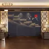 Mural de estilo nacional chino 3D nuevo, mural atmosférico 8D para sala de estar, pared de fondo de TV, papel tapiz, película de sofá, pared de cine y televisión, tela de pared, tela de pared