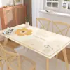 Tapete de mesa texturizado em couro sintético à prova d'água e resistente a óleo para uso doméstico, tapete de mesa em PVC com textura de pintura a óleo floral, protetor de toalha de mesa