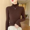 Suéter de otoño e invierno 2024 para mujer, suéter de cuello medio alto, camisa básica para mujer, suéter ajustado de primera línea, listo para usar, comercio exterior al por mayor