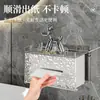 Caja de almacenamiento de toallas faciales de lujo, caja de pañuelos, montada en la pared para cocina, baño, inodoro, caja de pañuelos colgante de alta transparencia