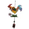 Campana de Viento de Gallo Artesanía de Hierro Campana de Viento Tubería Colgante 75cm Balcón Patio Colgante de Metal Creativo Transfronterizo