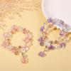 Pulsera japonesa y coreana de moda de cristal de doble círculo, temperamento dulce, simple, tendencia, pulsera para chica, joyería para novias de estudiantes, venta al por mayor