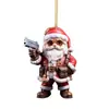 Creativo Nuevo Estilo Navideño Dominante Papá Noel Colgante Festivo Transfronterizo Acrílico Plano Colgante para Espejo Retrovisor de Coche