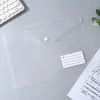 Bolsa Documento Envelope Tipo Botão Transparente A4 Espessada Grande Capacidade Armazenamento Papel de Teste Impermeável Atacado Bolsa de Arquivo