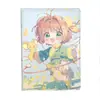 Novo Traje a Laser Sakura B5 Caderno de Couro Caderno de Página Cor PU Diário de Estudante Manual de Cartoon de Alto Valor
