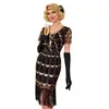 Vestido de Lentejuelas Estilo Gatsby Europeo y Americano Transfronterizo de los Años 1920 Vestido de Fiesta de Graduación Vestido de Baile Latino Ropa Retro con Flecos