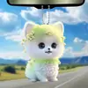 Nuevo colgante de cachorro lindo lindo lindo acrílico llavero de mochila colgante decorativo para espejo retrovisor de coche