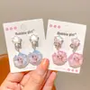 Aretes de Clip Lindos de Princesa Elsa para Niños Sin Perforación Aretes de Dibujos Animados para Niña Pequeña Aretes Colgantes para Bebé Aretes Anti-Dolor