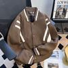 Traje de béisbol retro estilo americano, abrigo para hombre, diseño de primavera y otoño, chaqueta de lana de nicho, traje de marca de moda, ropa
