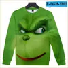 Novo Festival de Natal Festival de Halloween Hoodie com Estampa Digital 3D Gola Redonda Roupas Espessas para Homens e Mulheres