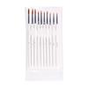 Linha de gancho transfronteiriço 10 caneta para unhas de pelo de doninha terno porta-caneta laranja de três lados triângulo branco pelo de doninha terno de caneta de gancho
