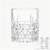 Vaso de whisky de fondo grueso, cristalería de alta gama, cristal para uso doméstico y comercial, vaso de cerveza grabado de lujo ligero, vaso para licores