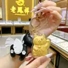 Pingente Gato da Sorte em Ouro Puro 999, Riqueza Diária, Chaveiro de Ouro da Montanha Putuo, Pequenos Presentes Atacado para Empresas