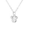 Collar de Mickey de Plata de Ley 925 Diseño de Personalidad para Mujer Cadena para Clavícula de Mickey de Dibujos Animados Estilo Ins de Moda Joyería de Plata Elegante