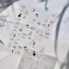 Adesivos de Unha em Relevo, Adesivos de Unha Populares Estilo Minimalista para Crianças, Decorações de Unha com Desenho de Linha Simples, Unhas Postiças