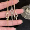 Pulseira de zircônia com fivela de ferradura feminina moda ins alta qualidade para o dia a dia joia de nicho luxo leve temperamento atacado