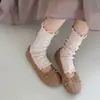 Meias de tornozelo florais frescas estilo japonês IOULOR para mulheres, meias de outono até o meio da panturrilha, meias estilo ballet com babados