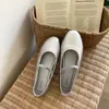 Zapatos Mary Jane de Correa Única Estilo Ballet con Tacón Oculto Estilo Francés para Mujer, Novedad Versátil Boca Baja Suela Suave Planos para Principios de Primavera 2026
