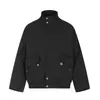 Chaqueta de trabajo de diseño de alta gama estilo callejero americano con cuello alto para hombres y mujeres, nuevo abrigo casual versátil de moda de otoño