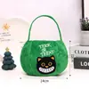 Nova Bolsa de Abóbora de Veludo Desenho Animado de Halloween, Sacola de Doces Infantil, Bolsa de Presente Portátil, Suprimentos de Decoração para Atmosfera de Festa