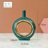 Luz de jarrón chapada en oro directa de fábrica, lujo oscuro, decoración de arreglo floral verde, nuevo diseño creativo chino para sala de estar, manualidades para diseño de habitaciones