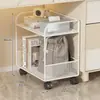 Estantería de almacenamiento con carrito pequeño de alto valor, estantería de almacenamiento multicapa, estantería para libros de juguetes, de pie, debajo del escritorio de oficina, estante de snacks para sala de estar
