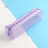 Estojo Transparente para Exames de Estudantes, Estojo de Papelaria de Malha de Nylon, Bolsa Portátil de Grande Capacidade para Documentos