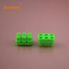 B6- 302015 Soft Green Double Row 6-Column Blocos de construção de borracha macia Acessórios para blocos de construção Blocos de construção octogonais Blocos de construção universais
