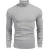 Suéter Listrado Texturizado Masculino da Amazon, Malha Quente e Respirável para Outono e Inverno, Suéter de Gola Alta Business Casual